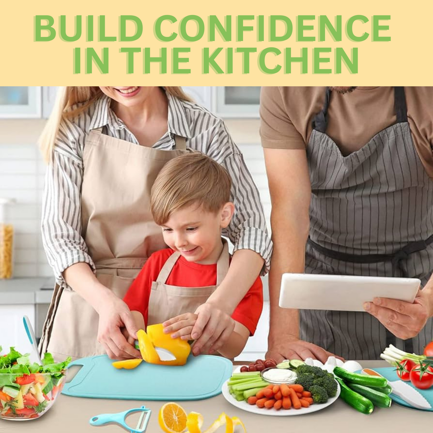 🔥Big Save 53% Off⏰🔥Kids Cooking Set - Safe Children's Cooking Tools Set, Mini Chef Set
