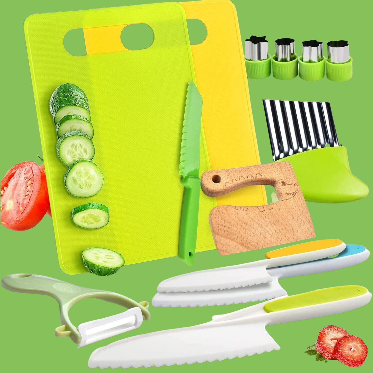 🔥Big Save 53% Off⏰🔥Kids Cooking Set - Safe Children's Cooking Tools Set, Mini Chef Set