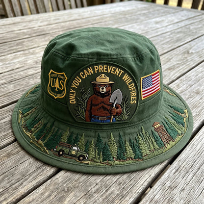 🇺🇸 Last Day Promo: 49% OFF - 🐻USFS Only You Can Prevent Wildfires Boonie Hat🌲
