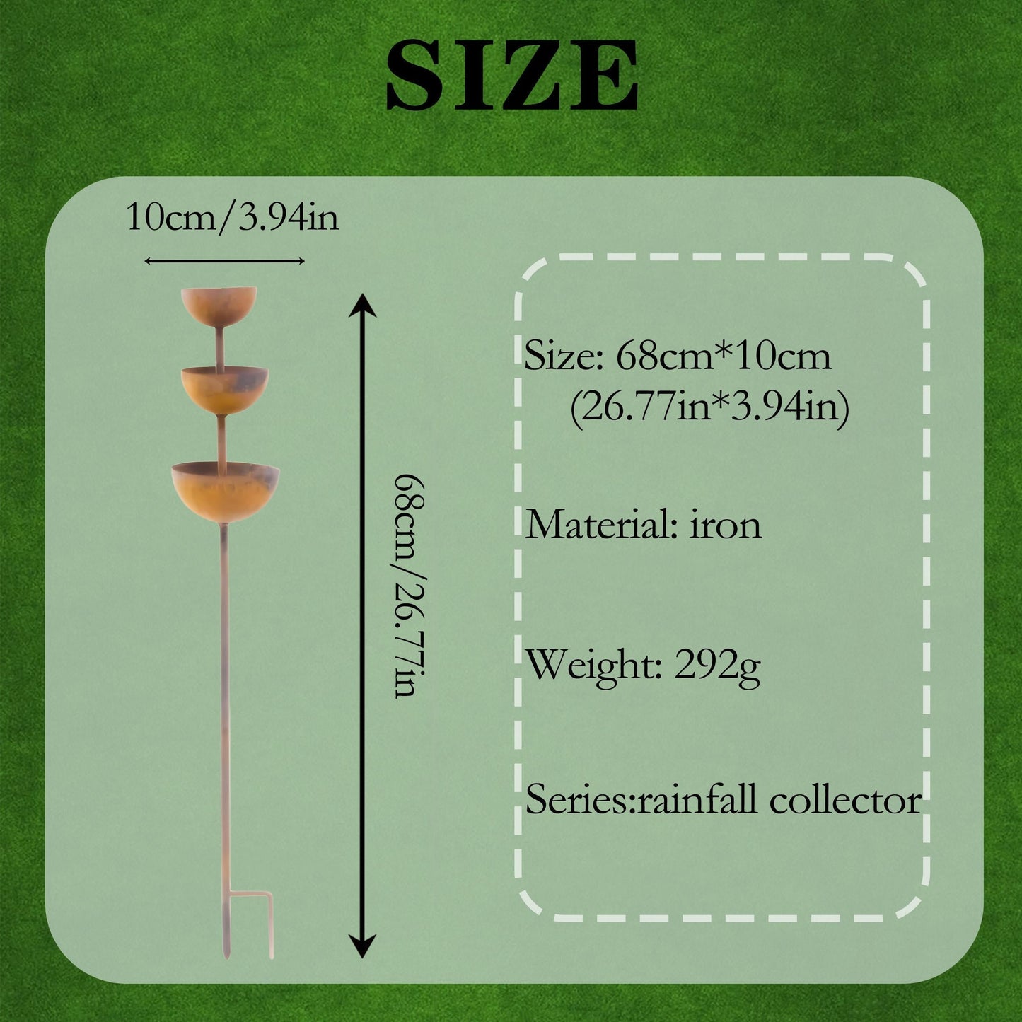 🌧️🐦 Rain Catcher Garden Stake – Charming Metal Bird Plant Support