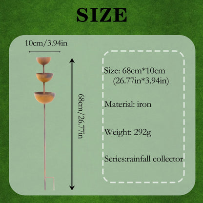 🌧️🐦 Rain Catcher Garden Stake – Charming Metal Bird Plant Support