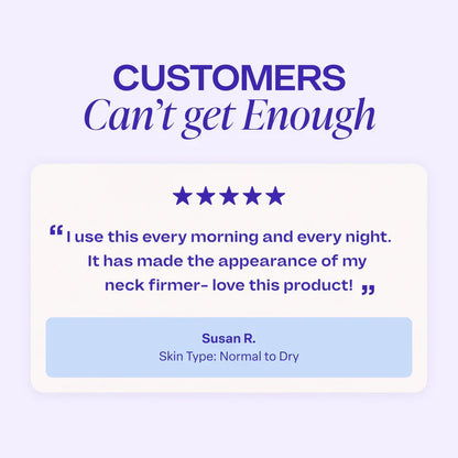 Miracle Neck Cream: Erase "Turkey Neck" & "Tech Neck" Lines Visible Lift & Smoothness in 4 Weeks