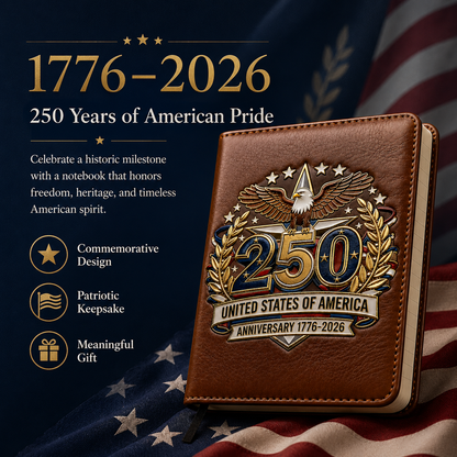 USA 250th Anniversary Notebook &amp; Pen Set A Meaningful Patriotic Gift🎁
