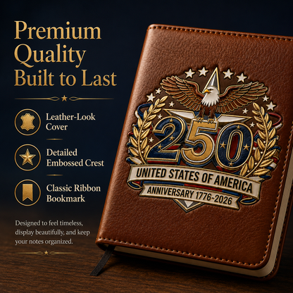 USA 250th Anniversary Notebook &amp; Pen Set A Meaningful Patriotic Gift🎁