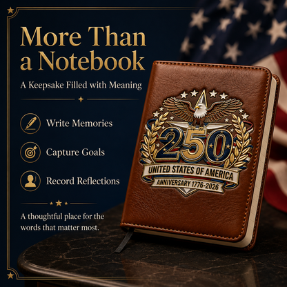 USA 250th Anniversary Notebook &amp; Pen Set A Meaningful Patriotic Gift🎁