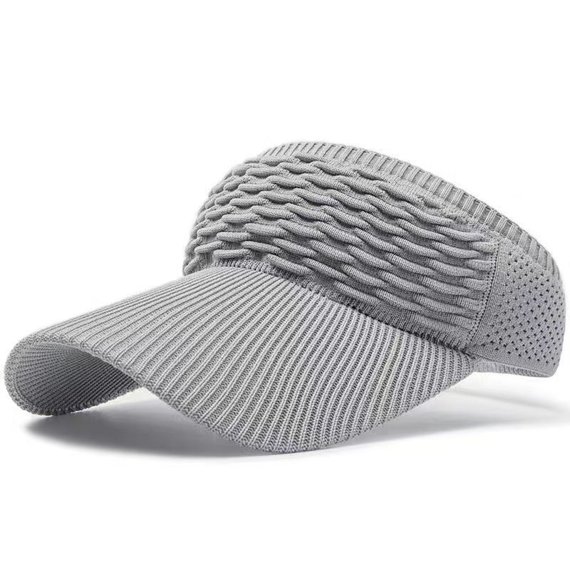👒 Women's High Ponytail Sun Visor Hat – Breathable Open-Top UV Protection Cap for Running, Beach & Travel