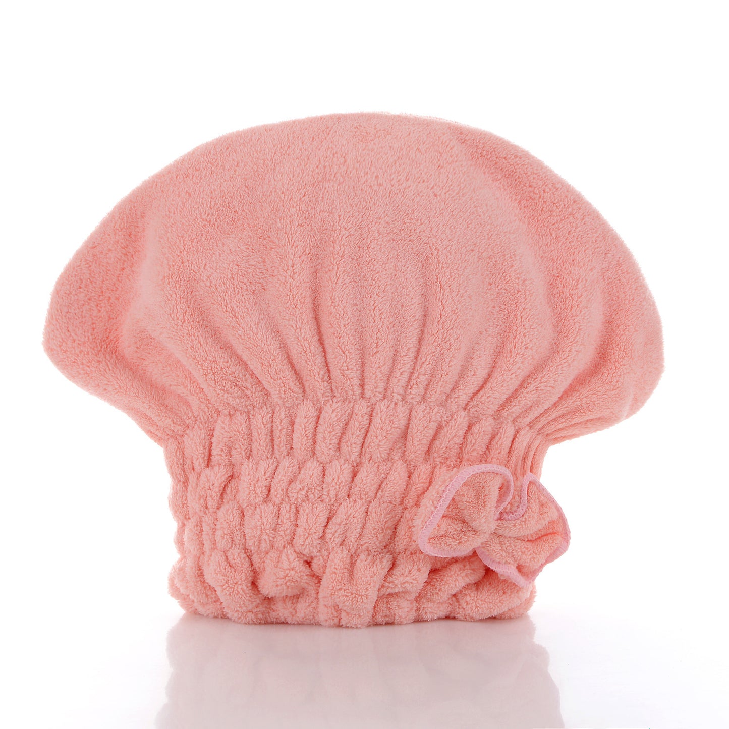🎀 Coral Velvet Cute Bow Bath Cap – Buy 1 Get 1 FREE