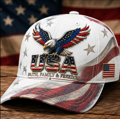 Personalized USA Eagle Name Baseball Cap