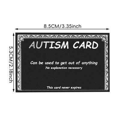 Funny Autism Excuse Card