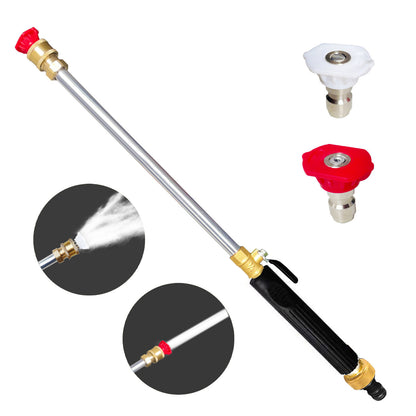 Jet Nozzle Power Washer for Garden Hose, Includes 2 High-Pressure Nozzles and Quick Connectors