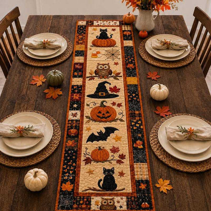 🍂 Autumn Spell Quilted Table Runner – Instant Cozy Fall & Halloween Vibe 🎃