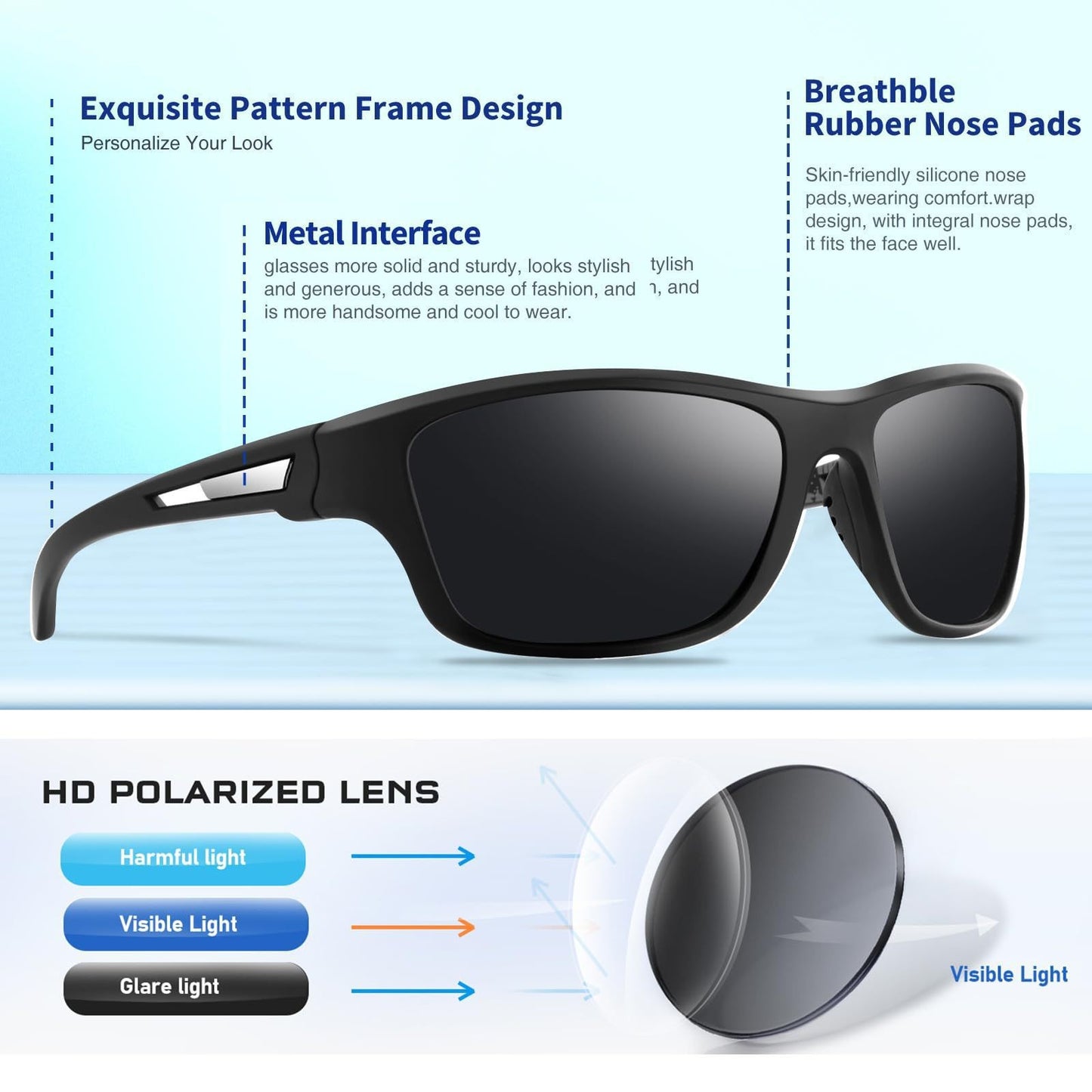 🔥Polarized Cycling Sunglasses For Men And Women, Outdoor Sports Sunglasses, Fashionable Windproof And Dustproof Goggles, Cross-Border Colorful