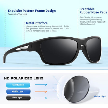 🔥Polarized Cycling Sunglasses For Men And Women, Outdoor Sports Sunglasses, Fashionable Windproof And Dustproof Goggles, Cross-Border Colorful