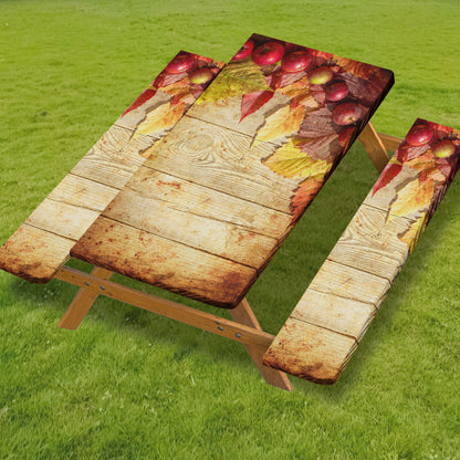 🧺 Stretch Picnic Tablecloth Set | Bench Covers + Carry Bag Included 👜