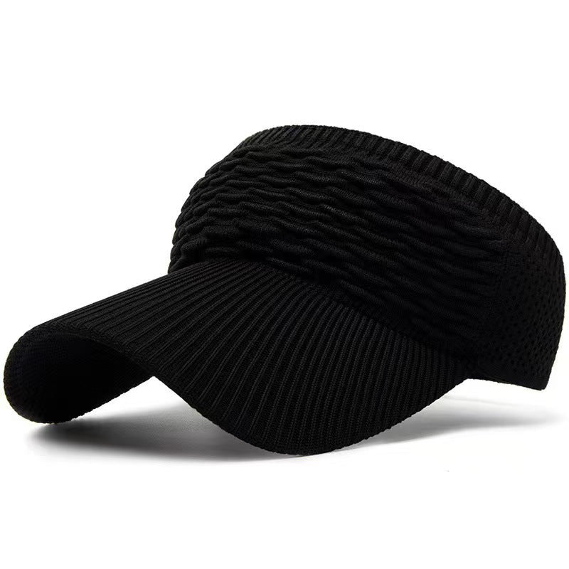 👒 Women's High Ponytail Sun Visor Hat – Breathable Open-Top UV Protection Cap for Running, Beach & Travel