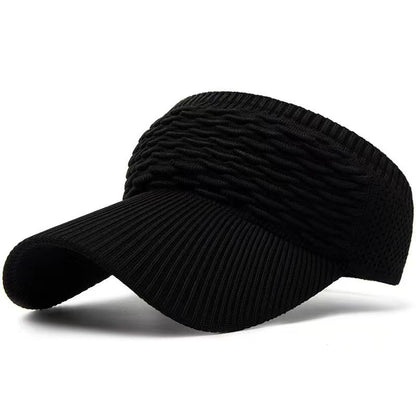 👒 Women's High Ponytail Sun Visor Hat – Breathable Open-Top UV Protection Cap for Running, Beach & Travel