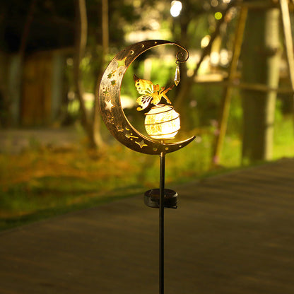 🌙✨ Charming Fairy Moon Solar Garden Stake Light