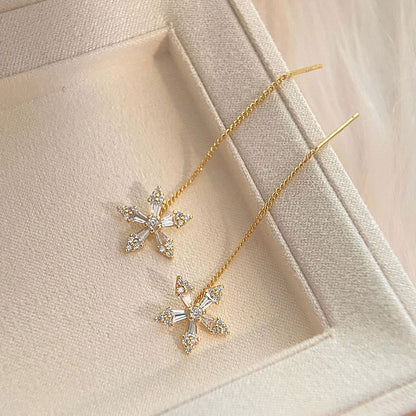 🎄Shiny Diamond Flower Earrings🌸