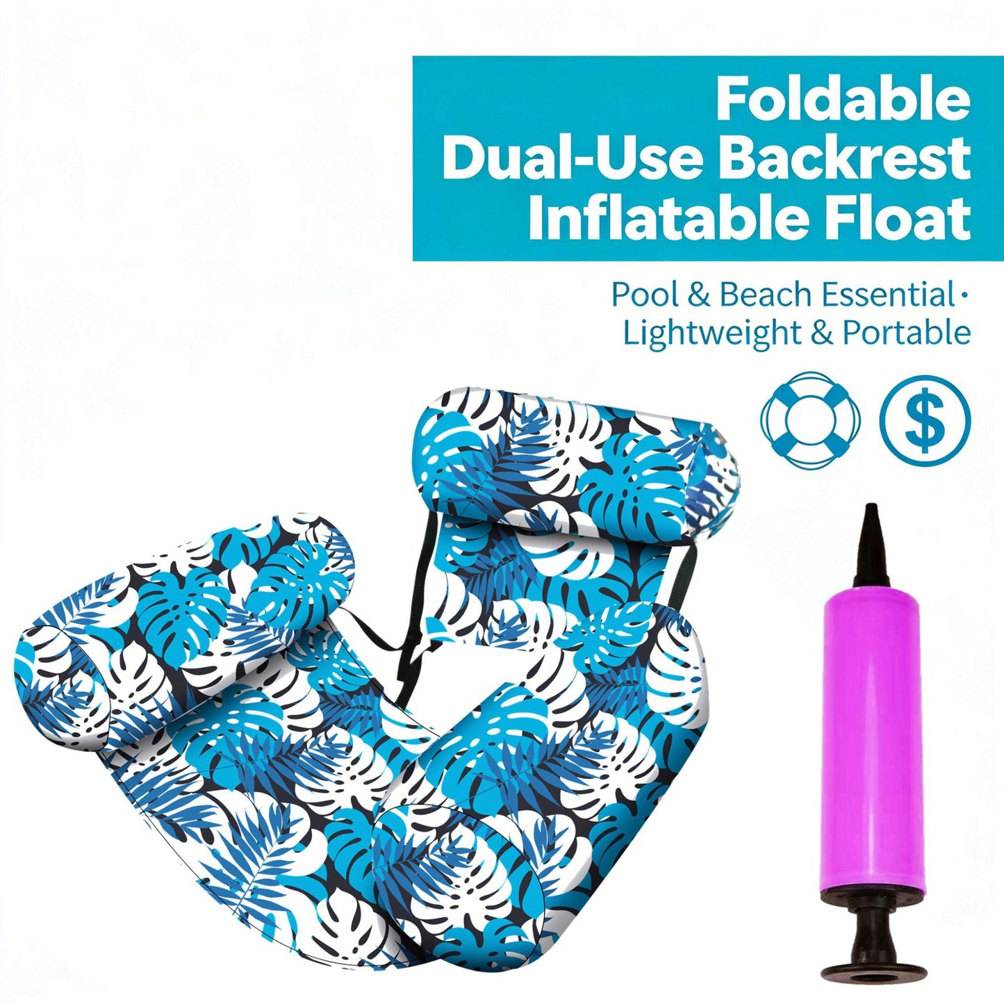 🌊 50% OFF Inflatable Pool Lounge Chair – FREE Air Pump Included