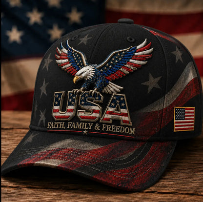 Personalized USA Eagle Name Baseball Cap