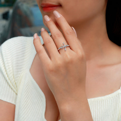 Infinity Cross Zircon Ring