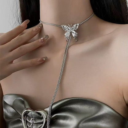 BUY 1 GET 1 FREE🦋Retractable Metal Liquid Butterfly Multifunctional Neck Chain💝