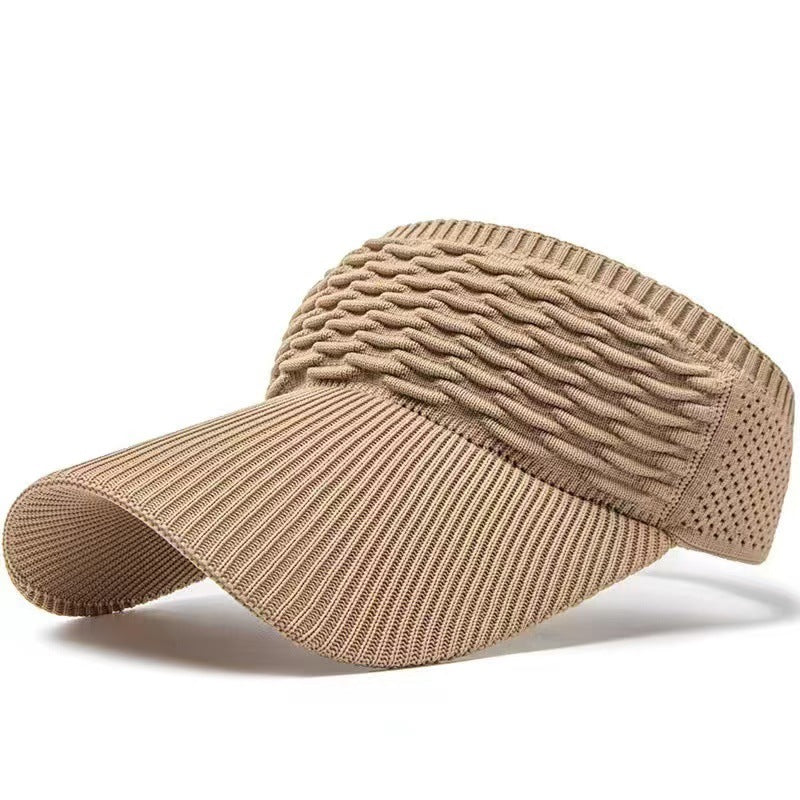 👒 Women's High Ponytail Sun Visor Hat – Breathable Open-Top UV Protection Cap for Running, Beach & Travel