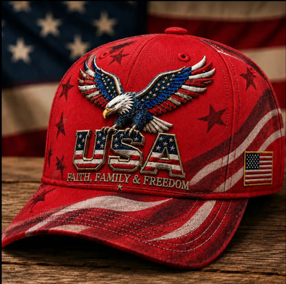 Personalized USA Eagle Name Baseball Cap