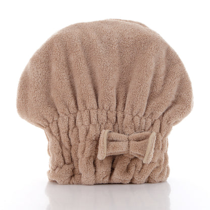 🎀 Coral Velvet Cute Bow Bath Cap – Buy 1 Get 1 FREE