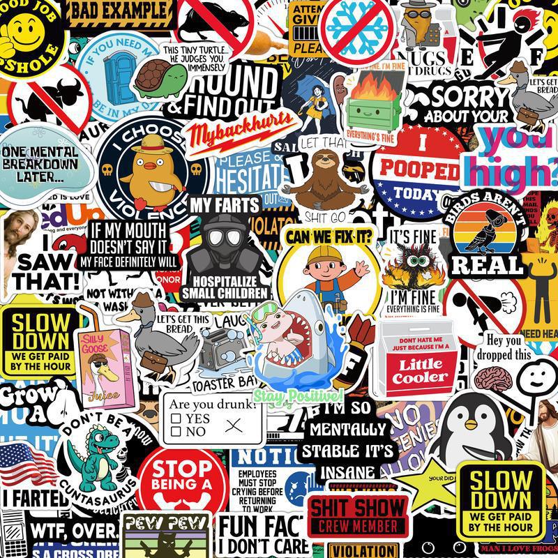 🔥🔥150Pcs Blue Collar Funny Stickers 👷‍♂️