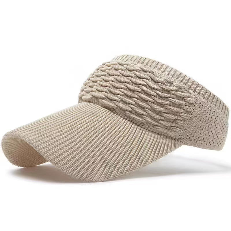 👒 Women's High Ponytail Sun Visor Hat – Breathable Open-Top UV Protection Cap for Running, Beach & Travel