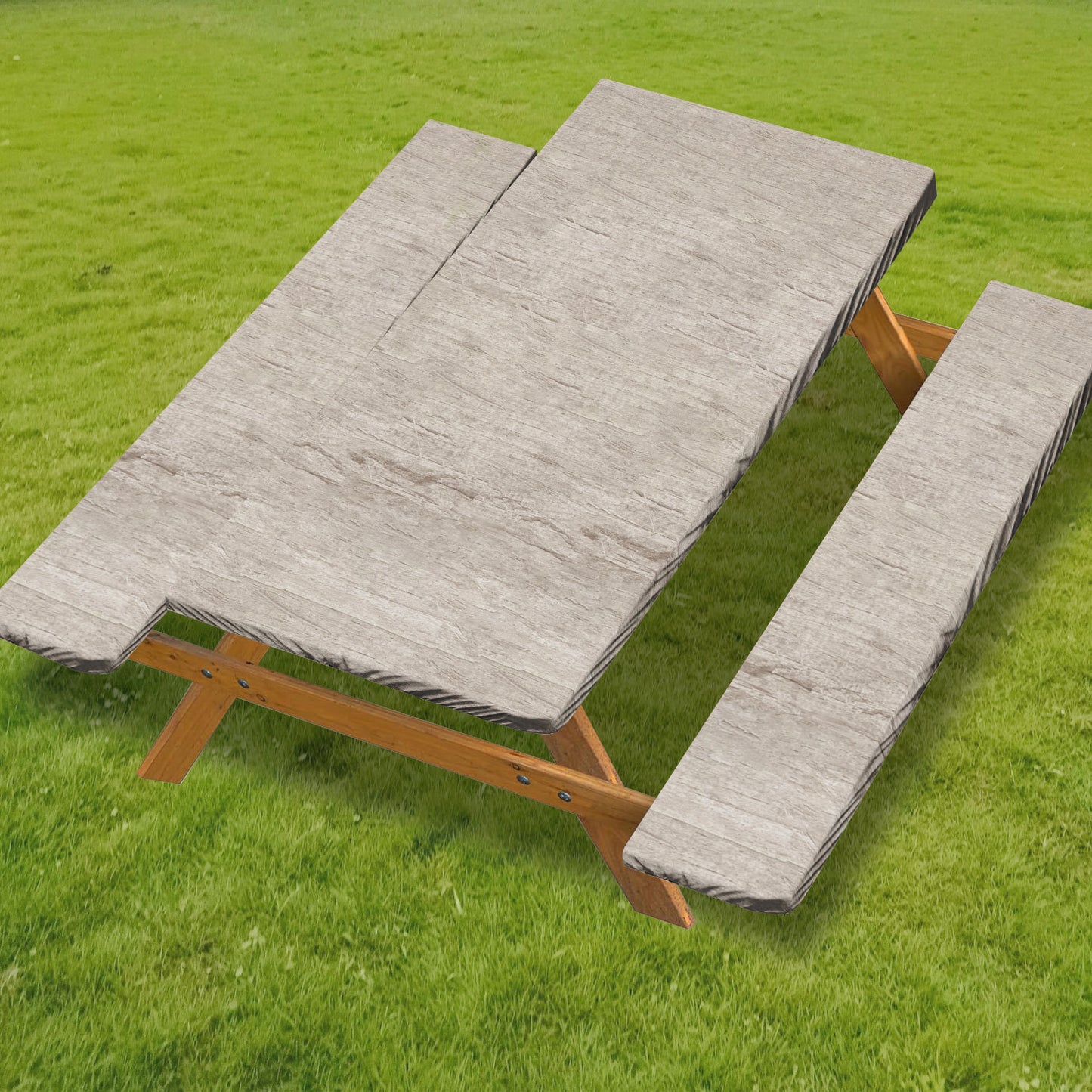 🧺 Stretch Picnic Tablecloth Set | Bench Covers + Carry Bag Included 👜