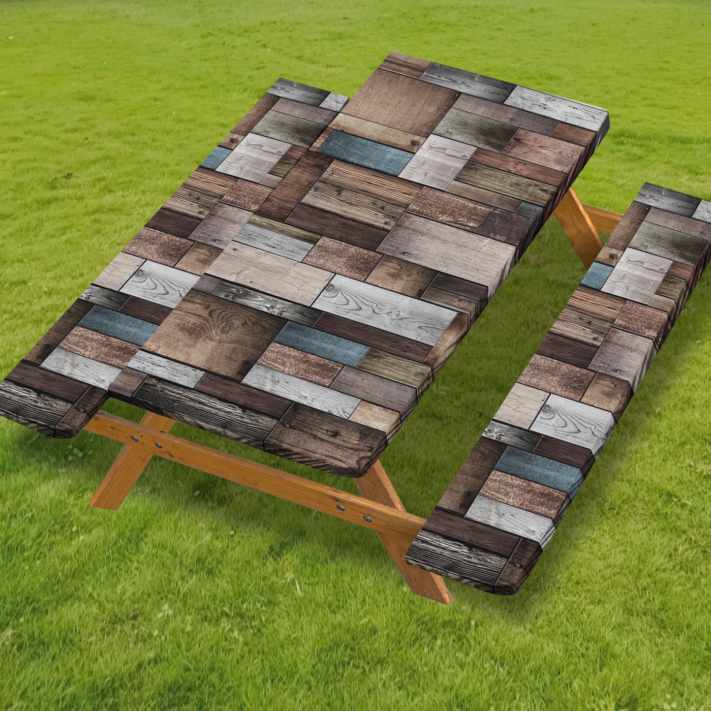 🧺 Stretch Picnic Tablecloth Set | Bench Covers + Carry Bag Included 👜