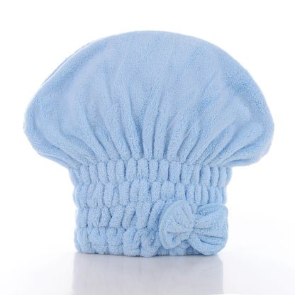 🎀 Coral Velvet Cute Bow Bath Cap – Buy 1 Get 1 FREE