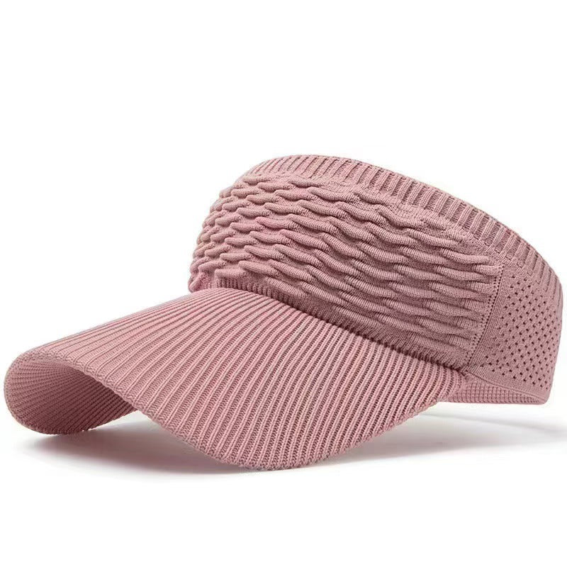 👒 Women's High Ponytail Sun Visor Hat – Breathable Open-Top UV Protection Cap for Running, Beach & Travel