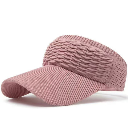 👒 Women's High Ponytail Sun Visor Hat – Breathable Open-Top UV Protection Cap for Running, Beach & Travel