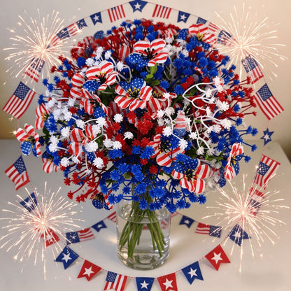 🔥4th of July Hot Sale 50% Off 🔥 Patriotic Red White Blue Artificial Flowers💐