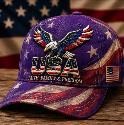 Personalized USA Eagle Name Baseball Cap