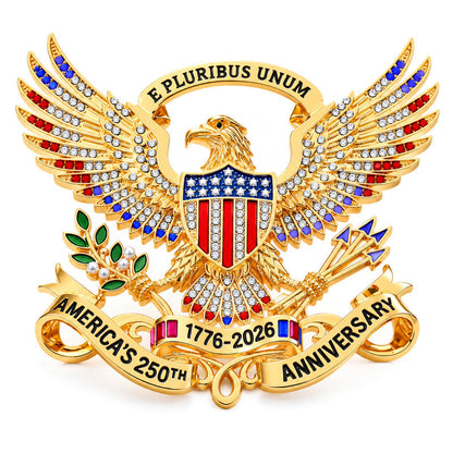 USA 250th Anniversary Eagle Lapel Pin, Patriotic Collectible Brooch
