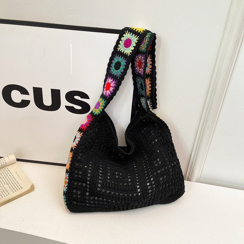 Women's Retro Boho Floral Patchwork Crossbody Messenger Bag for Travel, Shopping & Everyday Use