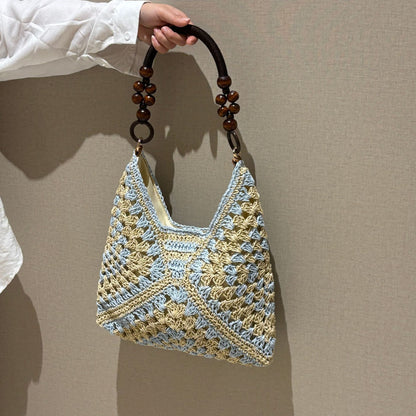 Women's Handmade Woven Straw Shoulder Bag