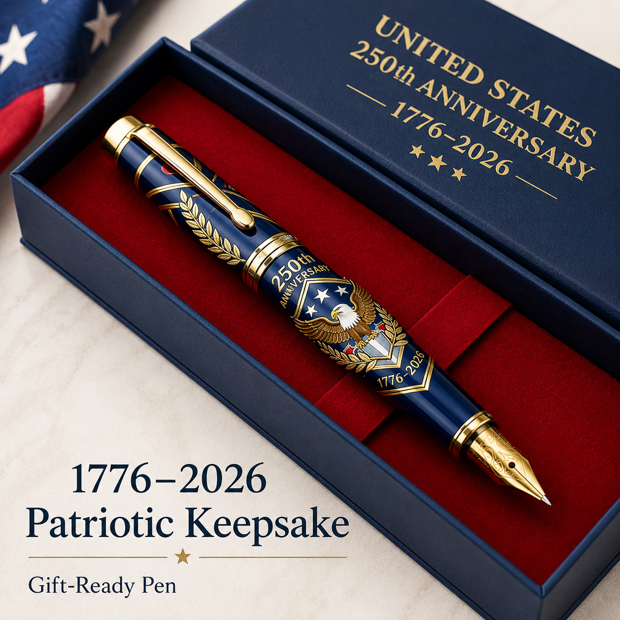 USA 250th Anniversary Notebook &amp; Pen Set A Meaningful Patriotic Gift🎁