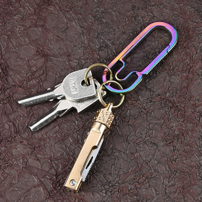🔥 Mini Brass Dice Folding Knife – Compact EDC Keychain