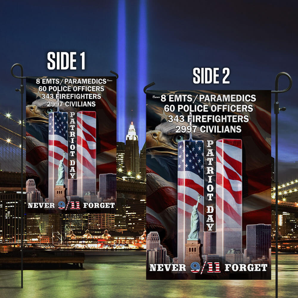 Never Forget 9/11 Patriot Day Eagle American Flag