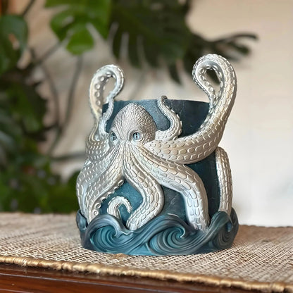 🥳3D Printed Kraken Planter – Octopus Planter with Tray🔥BUY 2 GET 10% OFF