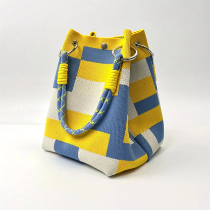 🔥HOT SALE🔥👜🏅Boho Woven Polyester Bucket Bag