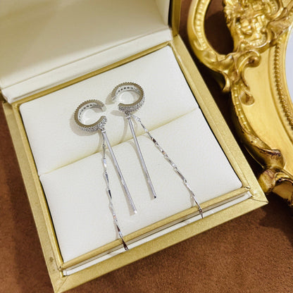 🔥🔥Cube molecular tassel long ear clip 🥳🥳Buy 2 Get 10% Off