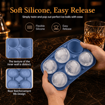 🧊⚾Baseball-Shaped Ice Ball Mold 🥃