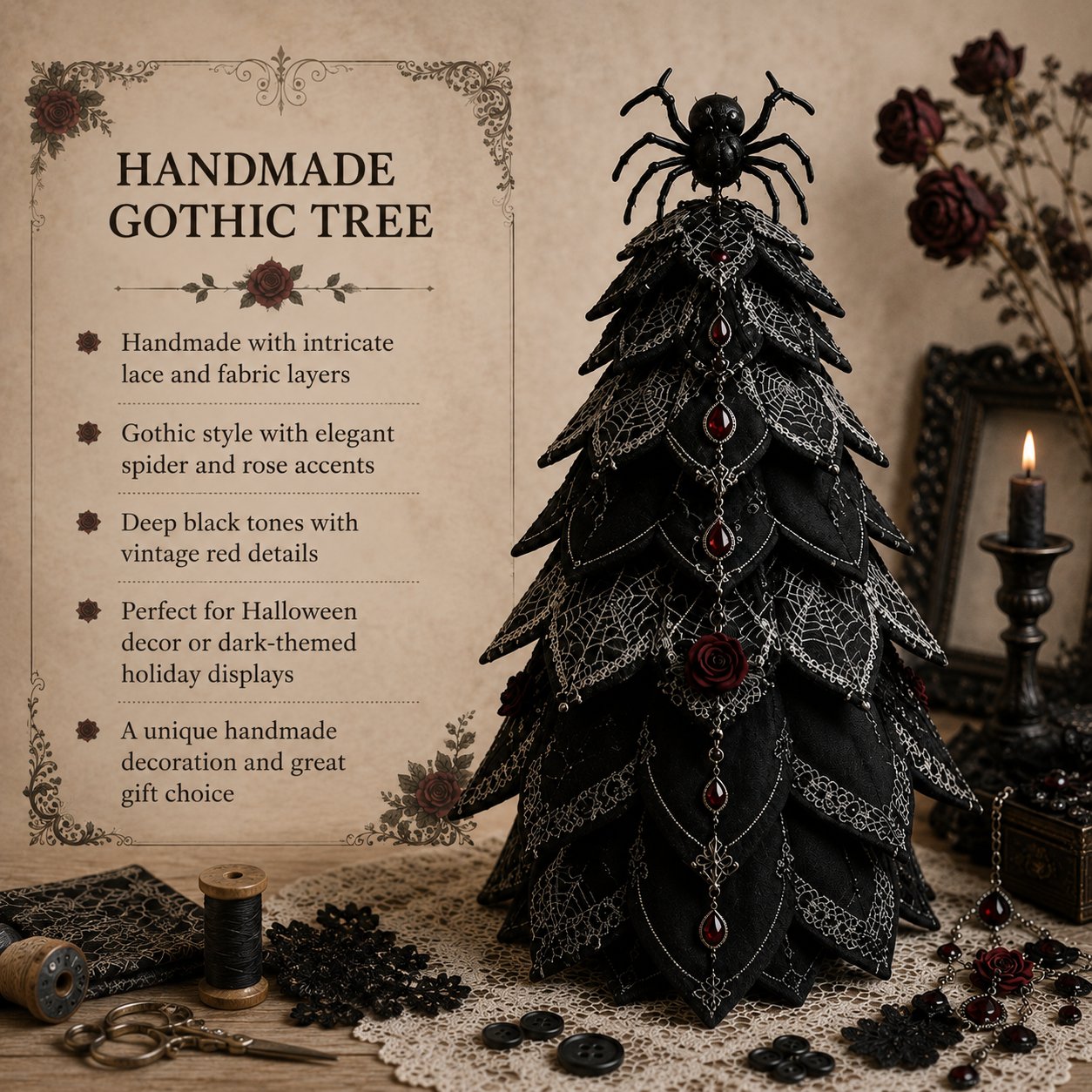 🔥LAST DAY 50% OFF - 🎄Handmade Layered Fabric Tree Quilt Kit – Stitch a Beautiful Tree for Every Season🧵