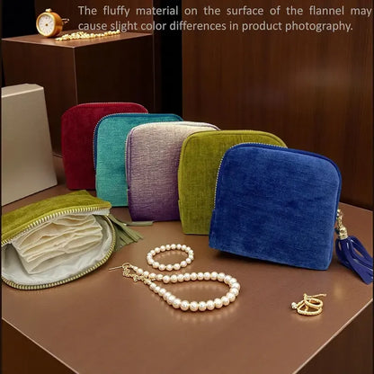 Jewelry zippered pocket case Travel Jewelry Bag Portable Organizer